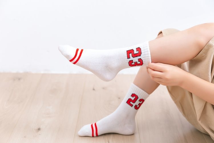 中筒糖果字母5双装 9-12岁适合脚长19-22cm【图片 价格 品牌 报