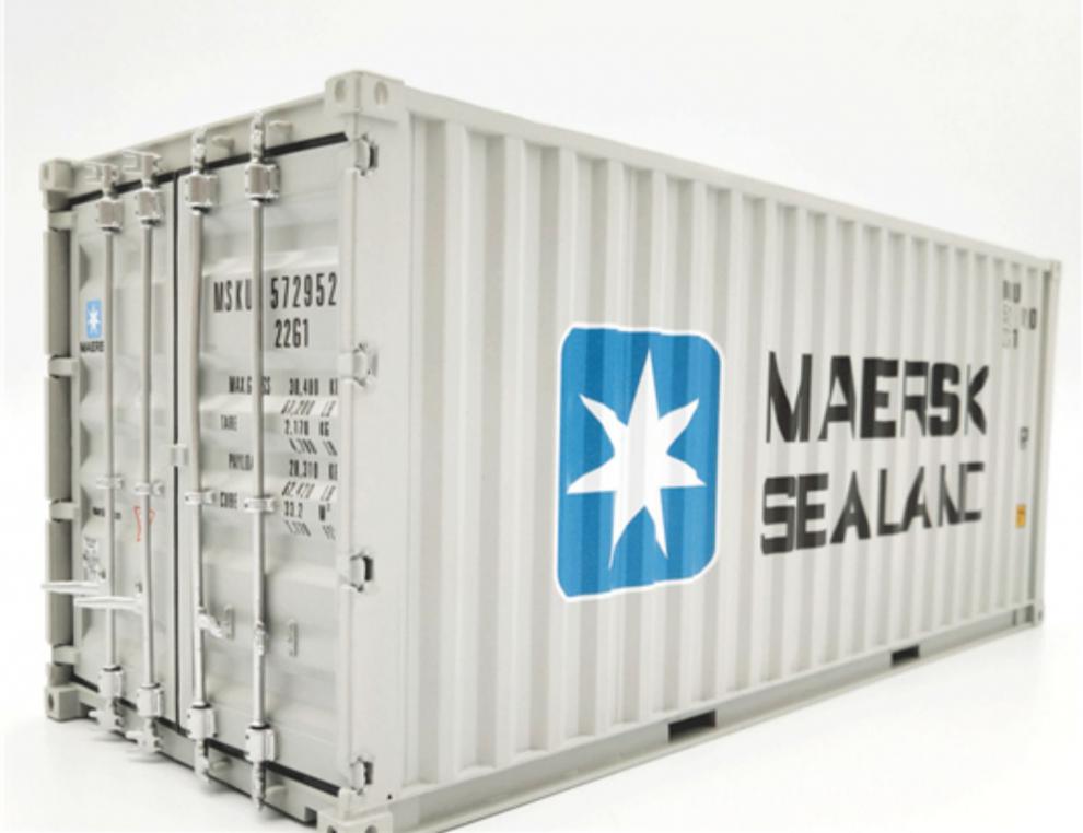 集装箱模型制作120马士基货柜模型定做乳白色fedex