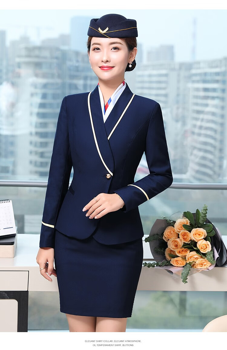 南航空姐制服西服职业套装时尚气质空乘面试售楼迎宾工作服女定制款