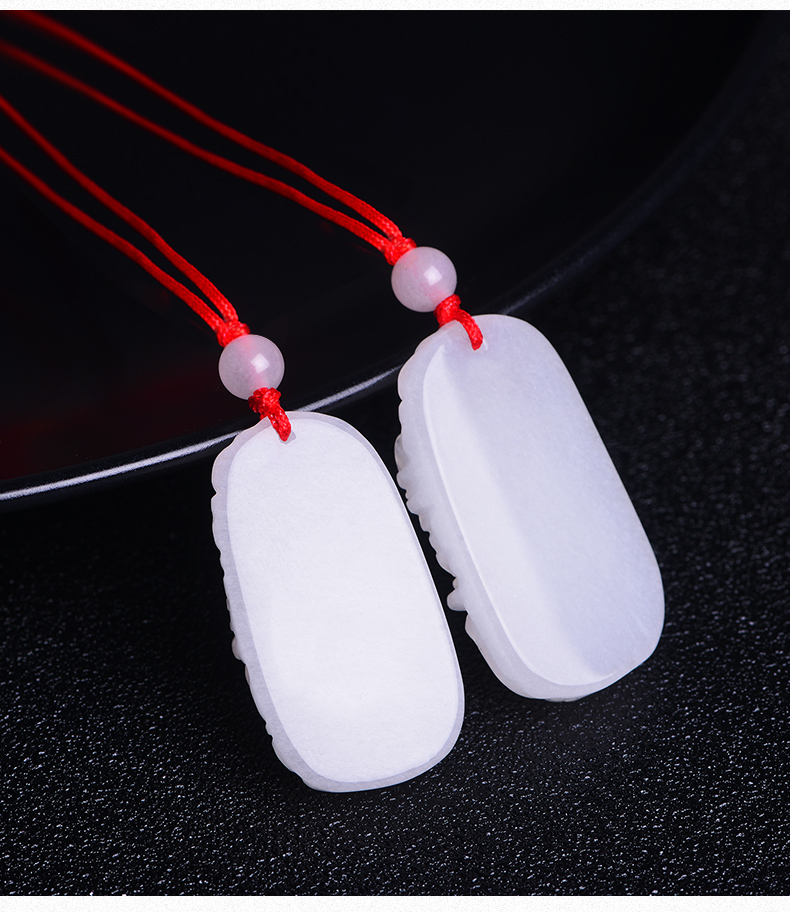 石头记京白玉龙凤吊坠一对玉佩情侣项链情人节礼物京