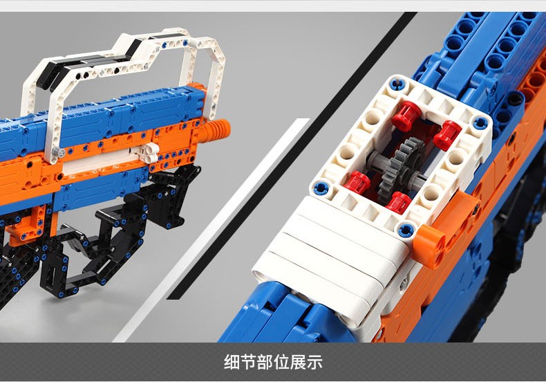 组装成人乐高枪绝地求生吃鸡软弹枪男孩儿童生日礼物积木枪p90冲锋枪