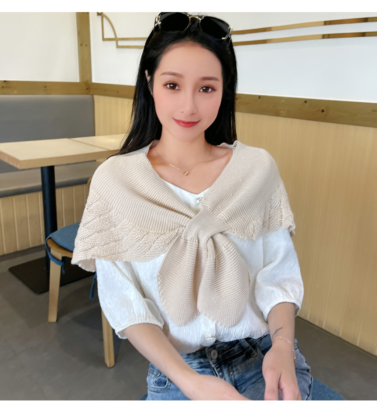 南极人防晒披肩夏季新款外搭镂空毛线针织搭肩文艺水波纹坎肩夏天空调