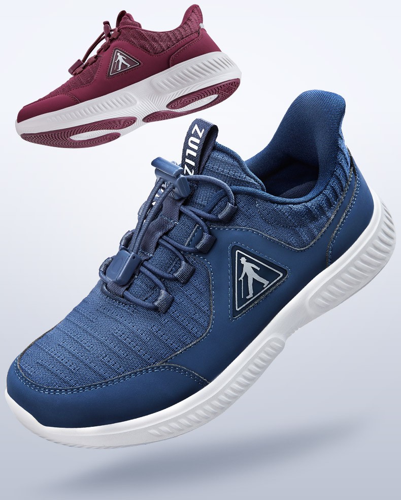 足力健老人鞋春秋季男鞋健步鞋网面休闲运动鞋玫瑰红色女款39