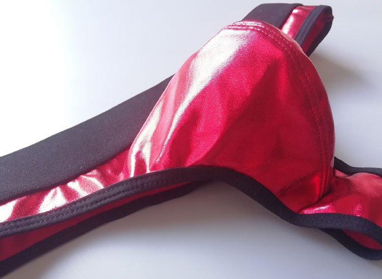 丁字裤gay男士夜店表演男情趣内裤情人礼物男用一片式免脱内裤 红色