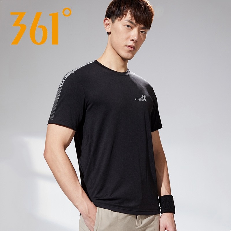 361男装短袖21年夏季新款休闲运动t恤男套头薄款透气速干潮流时尚短t