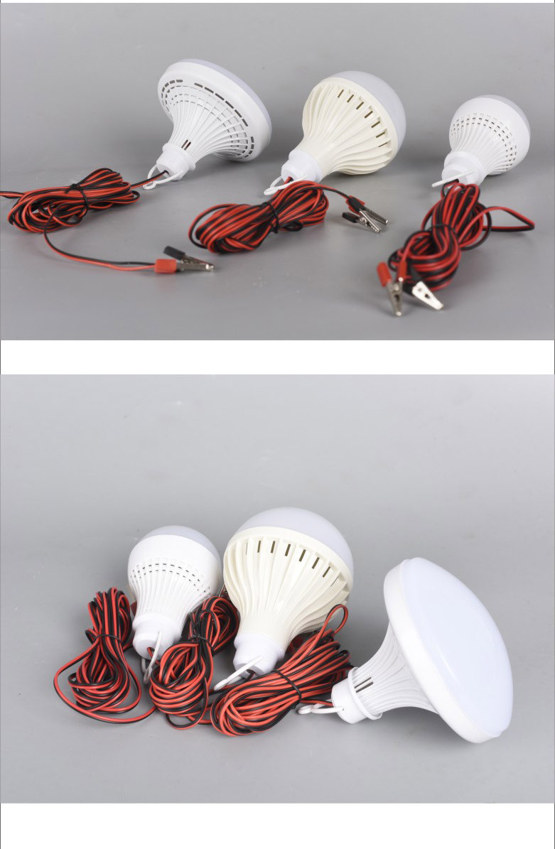 12v伏夜市摆地摊灯超亮12vled灯泡电瓶直流低压地滩led节能12v85带5米