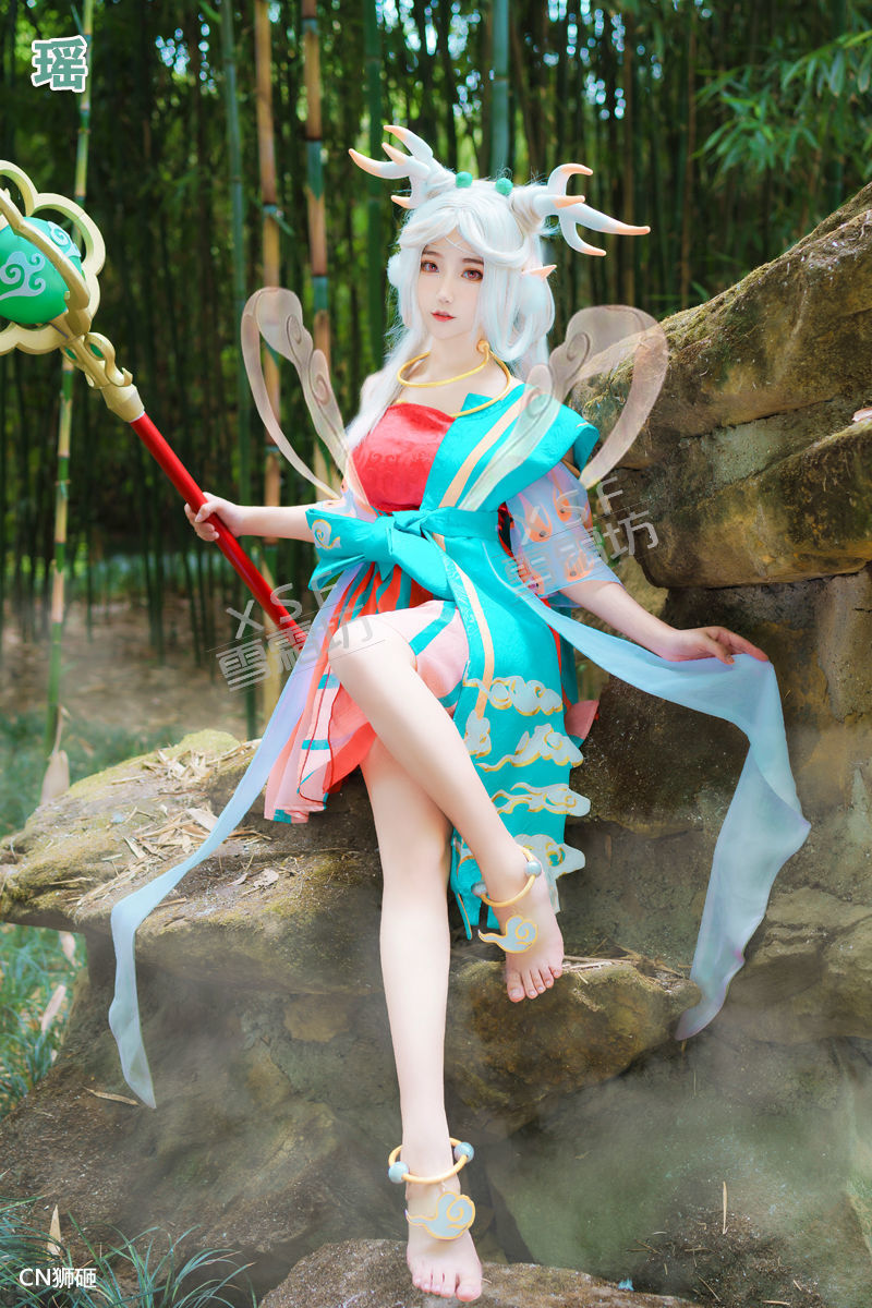 王者荣耀遇见神鹿瑶cosplay服装cos衣服 服装全套s