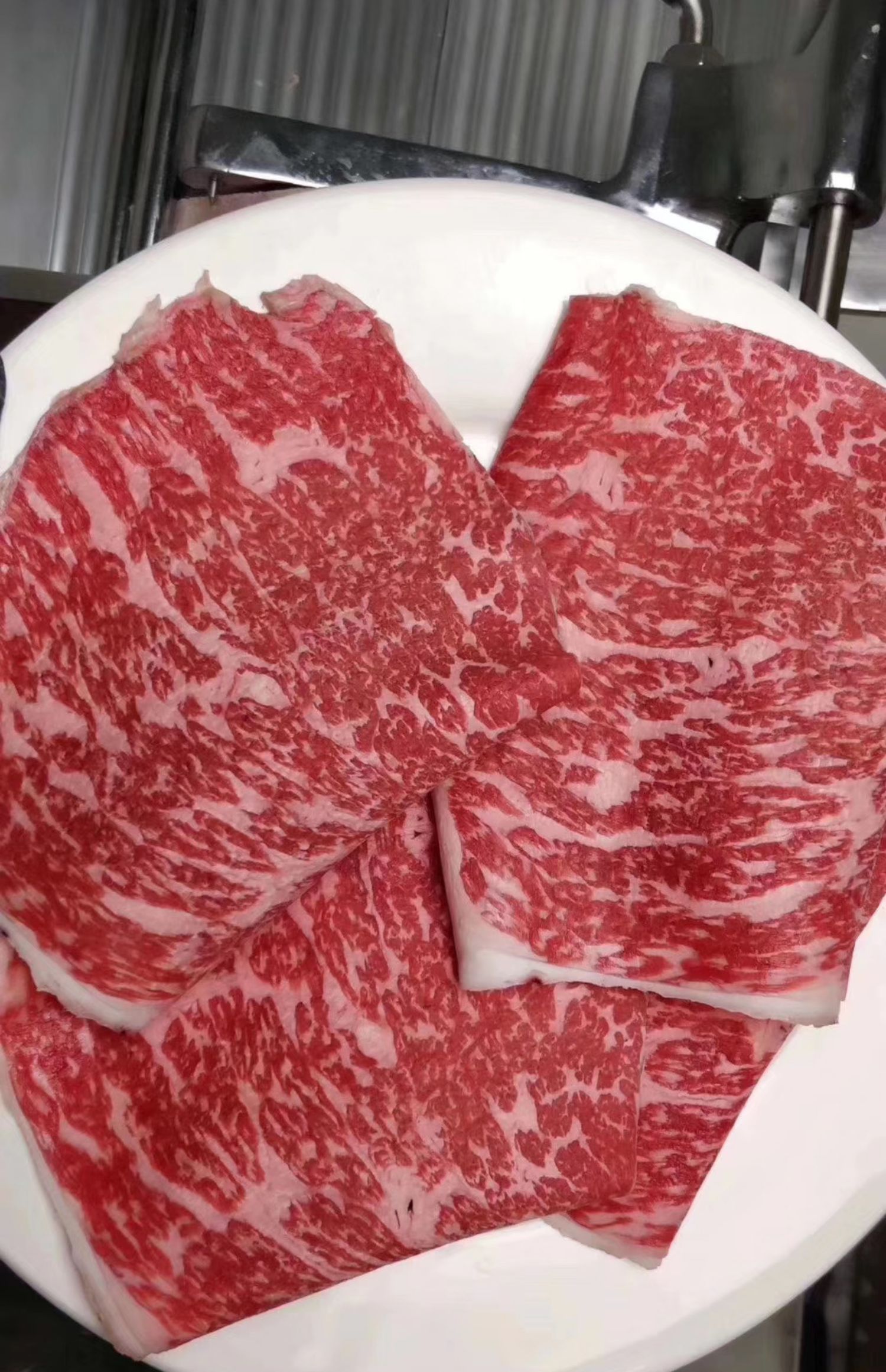 顺丰速运4盒澳洲m7和牛雪花霜降上脑火锅片1000g寿喜烧火锅卷清真橙