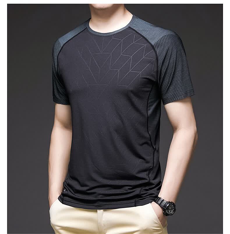鸿星尔克冰丝t恤男潮牌潮流新款冰感短袖男生体恤衫青少年帅气上衣服