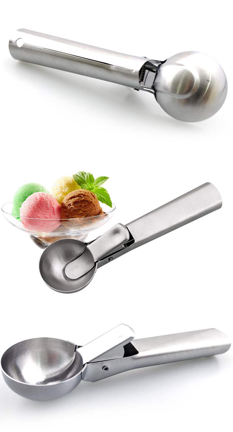 2021新品冰淇淋勺不锈钢雪糕勺冰淇淋挖球器水果挖球器不粘雪糕勺子