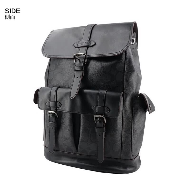 coach蔻驰 奢侈品 男士皮质双肩包背包休闲登山包书包电脑包时尚旅行
