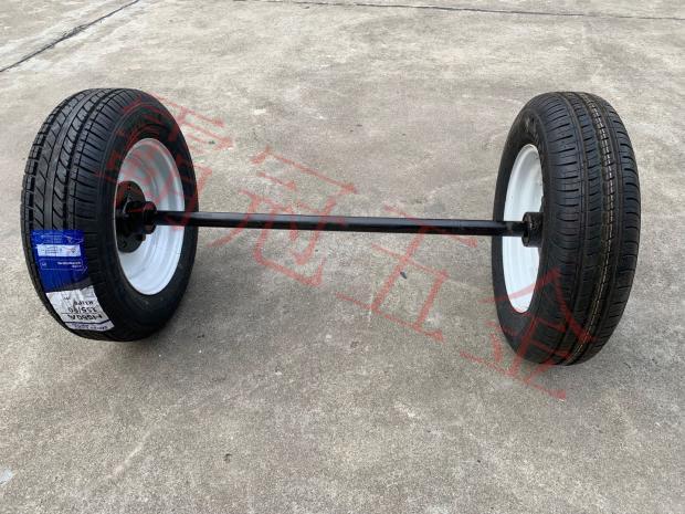 155/r80-13真空轮 马车轮子带轴 195/55-15拖车轮炮车轮子 145/70-12