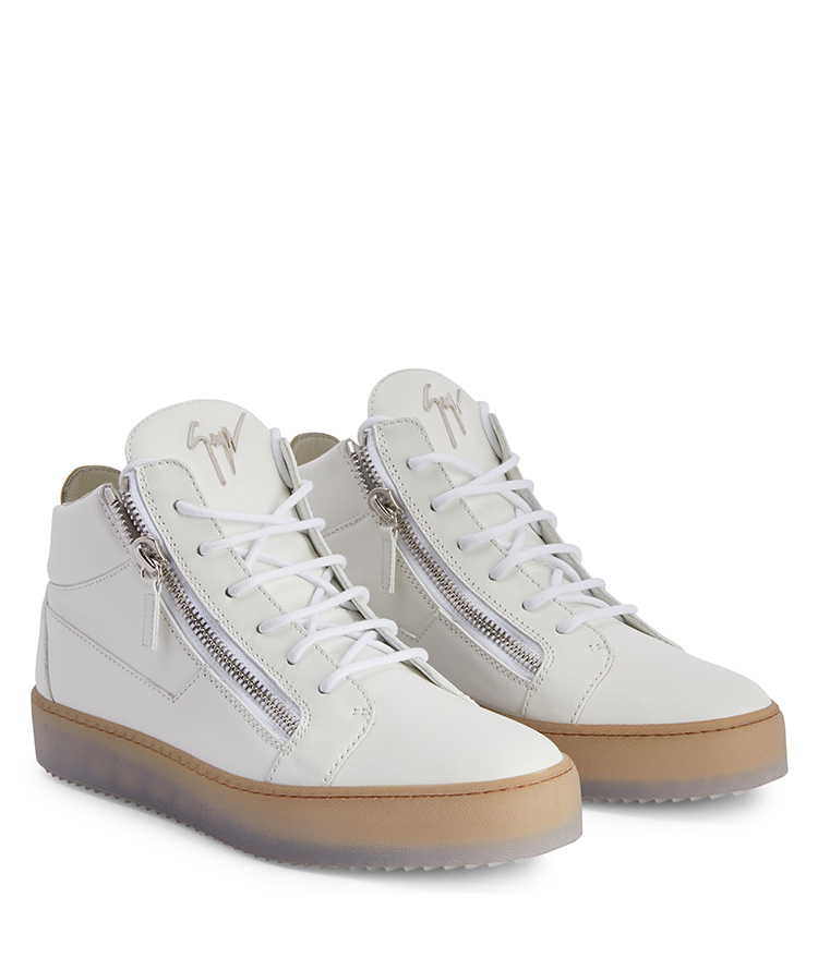 giuseppe zanotti gz男士ss22春夏新品撞色中帮运动鞋板鞋男鞋 003白