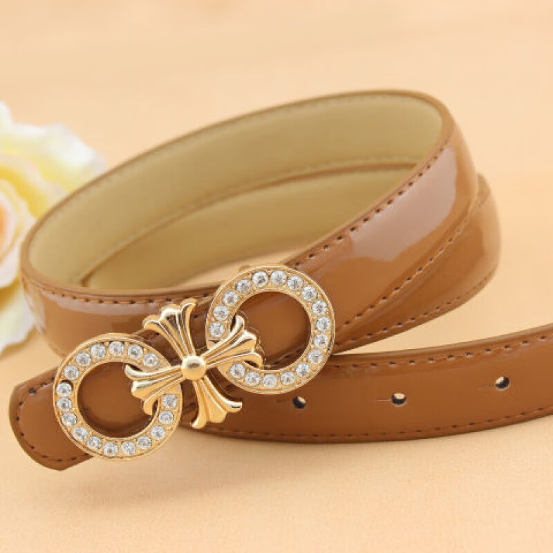 贝佳淑新品女士腰带皮u皮带女式腰带天鹅吻腰带少女裤带时尚百搭休闲