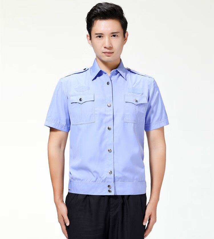 单位公务装夏执勤服短袖衬衣夏季衬衫夹克款保安长袖辅警套装男女裤子