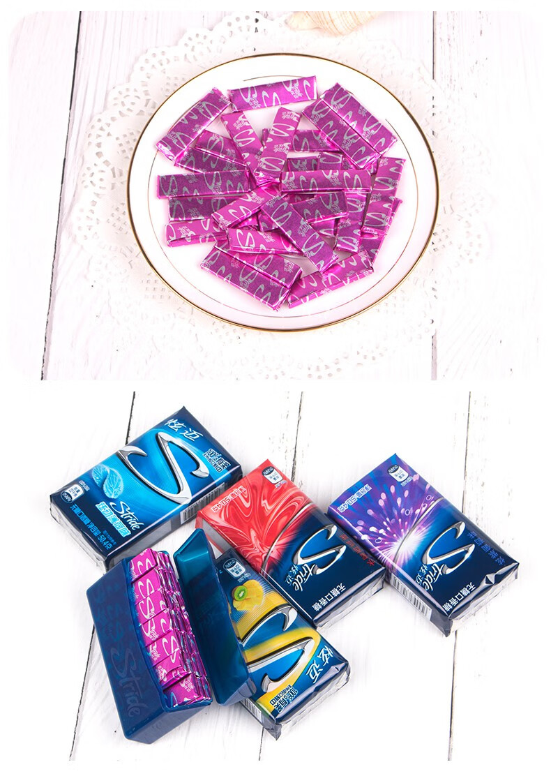 亿滋炫迈口香糖夹心水果味28片盒装西瓜鲜果薄荷多口味清新 跃动鲜果