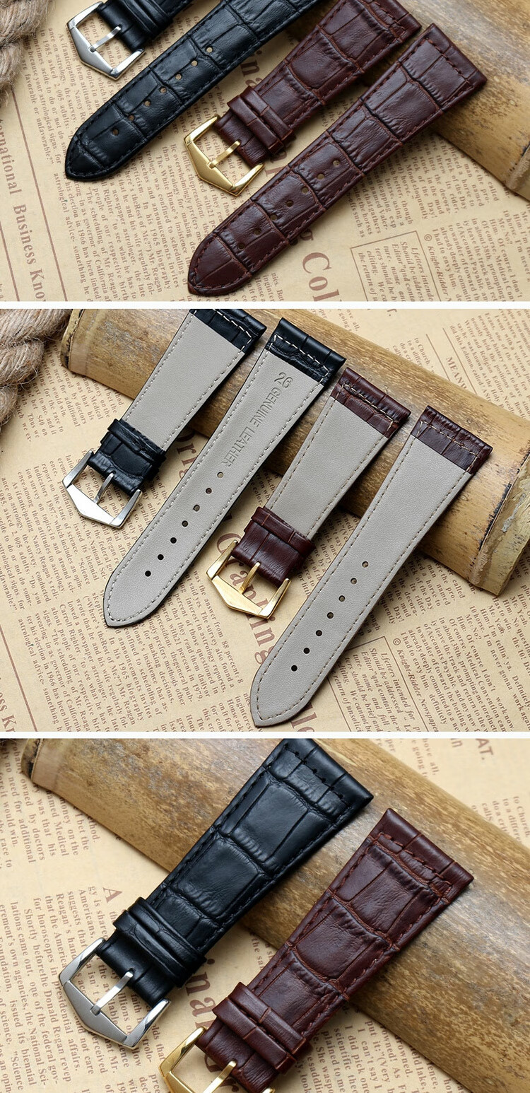 muller真皮竹节纹手表带 男女腕表带 尺寸是指表带的宽度不是长度