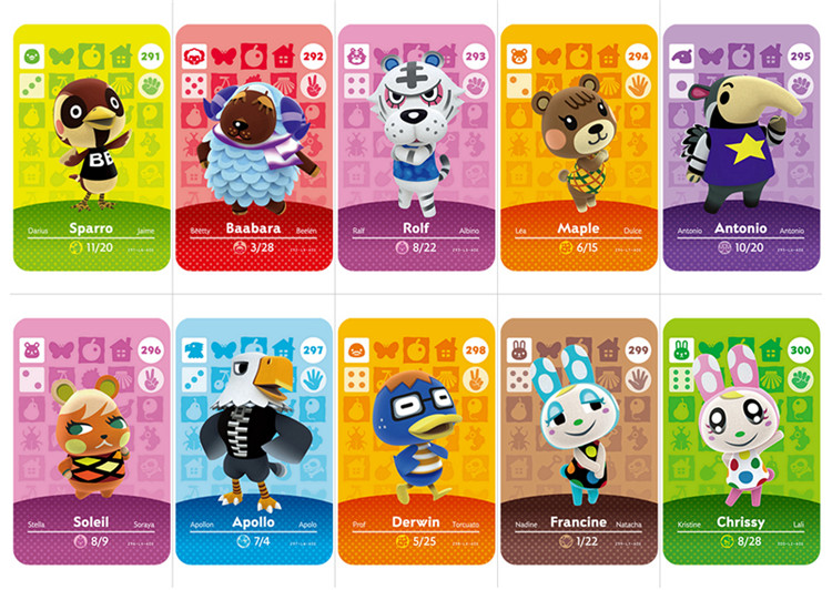 动物之森amiibo卡动物森友会房车卡杰克小润村民动森amibo彩卡单张