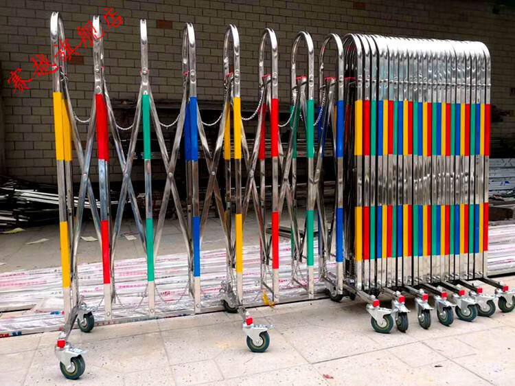 不锈钢拱形伸缩围栏可移动幼儿园学校商场广场施工门口隔离防护栏 1.