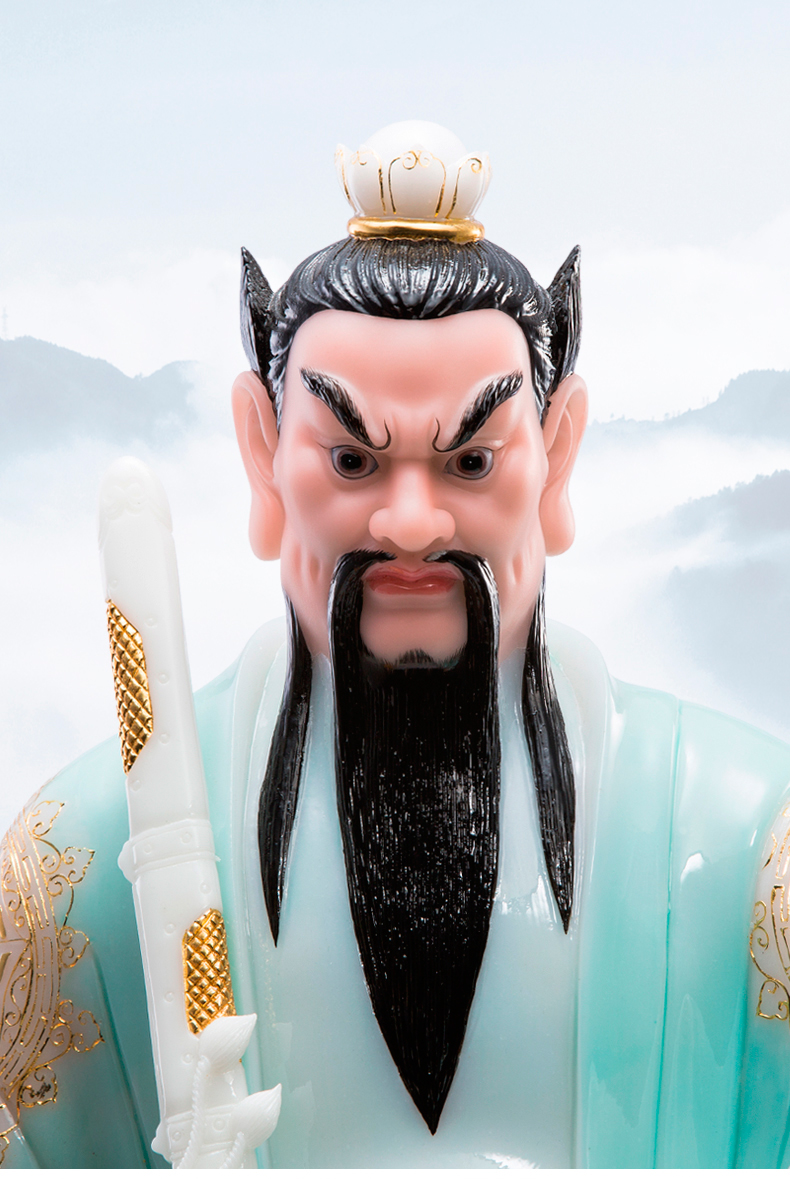 圣丰造像张天师神像供奉家用摆件正一真人保平安龙虎山张道陵佛像16寸