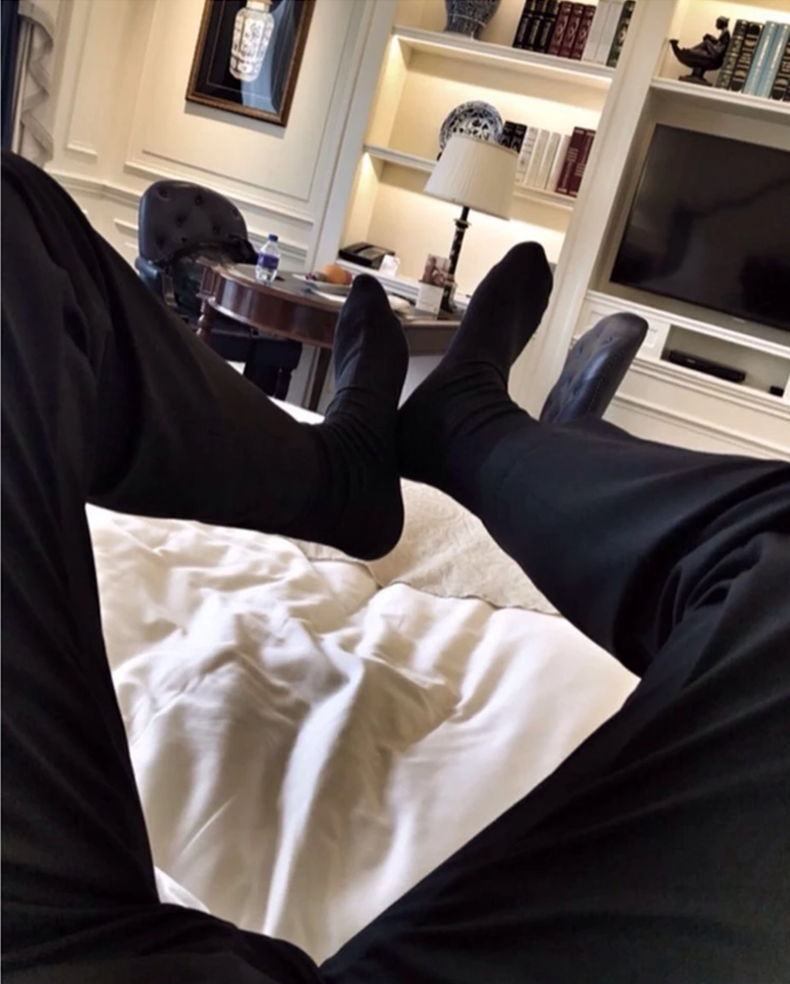 【高端男袜】浪莎新品【10双】绅士袜商务男袜高端正装袜子男黑袜日本