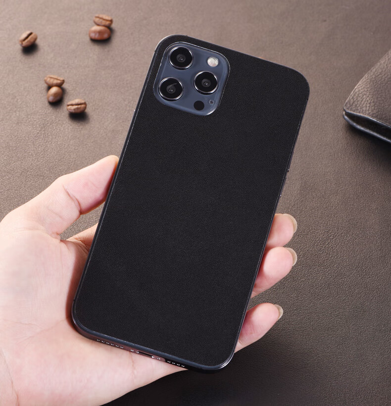 后盖者 iphone12pro max后盖贴皮保护膜真皮贴苹果12 mini手机膜皮套