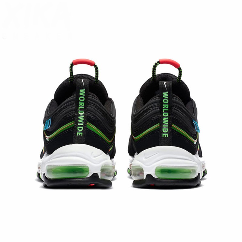 耐克(nike)air max 97男子子彈頭運動氣墊跑步鞋 dh1085 dm8588 白綠