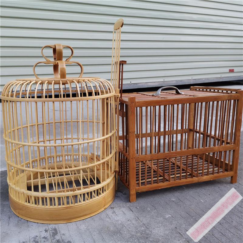 冲凉笼鸟笼洗澡笼子画眉鸟冲凉洗澡笼八哥洗澡笼鸟笼子竹鸟笼竹笼w