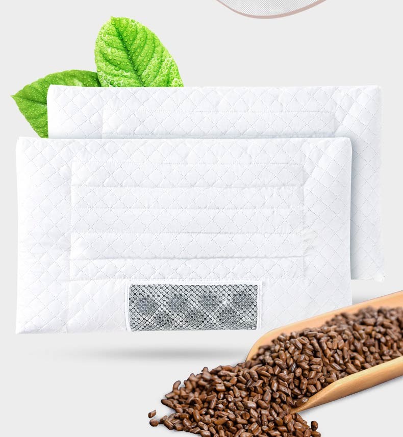 眷舒轻奢品牌决明子枕头全填充夏季凉枕护颈荞麦枕茶叶茶枕药枕硬一对