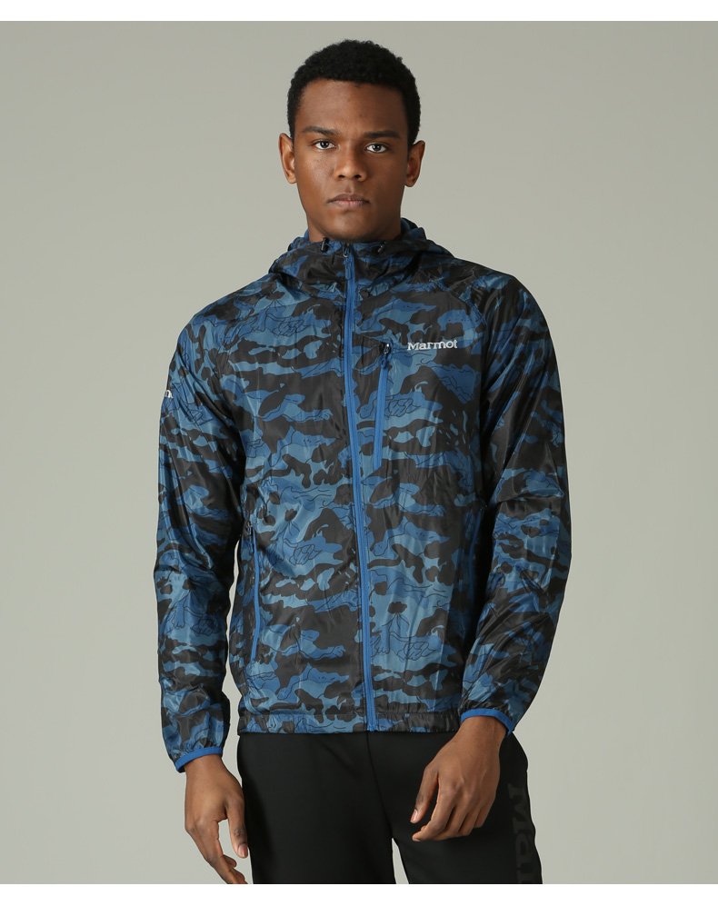 marmot/土拨鼠秋冬男带帽神衣户外防风吸湿排汗迷彩服夹克 映象迷彩