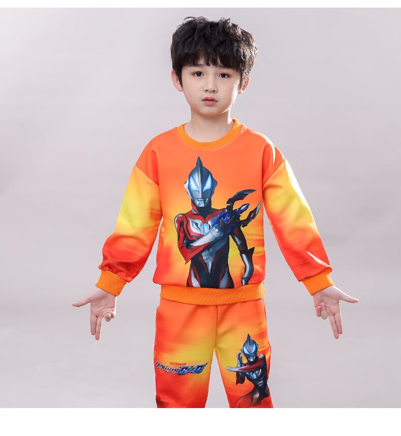 新款儿童奥特曼衣服男童套装秋装中小童宝宝运动服卡通欧布赛罗长袖