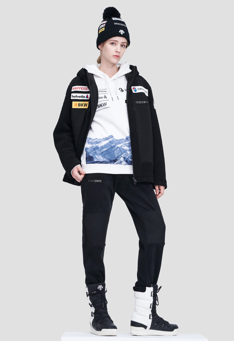 迪桑特(descente) ski style系列 男女同款 针织运动长裤d2433sfp61