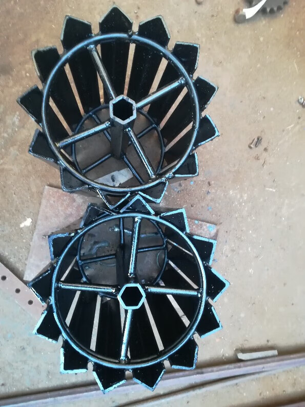 微耕机压地轮压土轮开沟轮小型旋耕机配件开沟培土机配套2326轴 26管