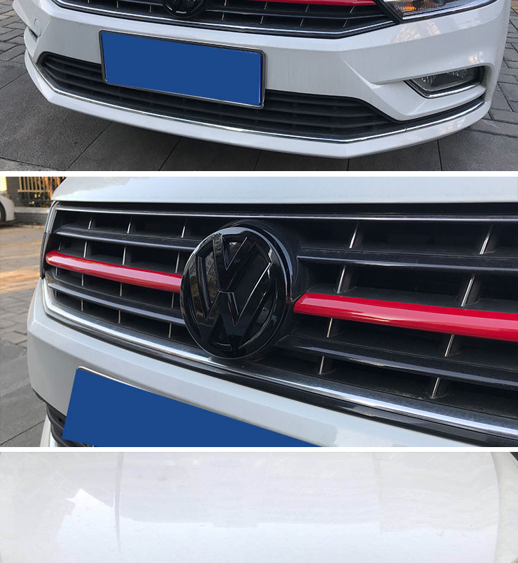 条1618款前脸亮条改装尾标改装个性装饰贴1618款宝来中网饰条亮黑一对