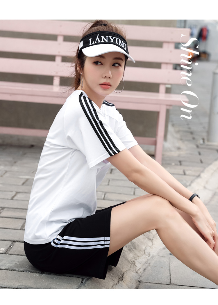 中考运动服套装学生女体育考试训练短袖短裤夏季女生宽松衣服初中学生
