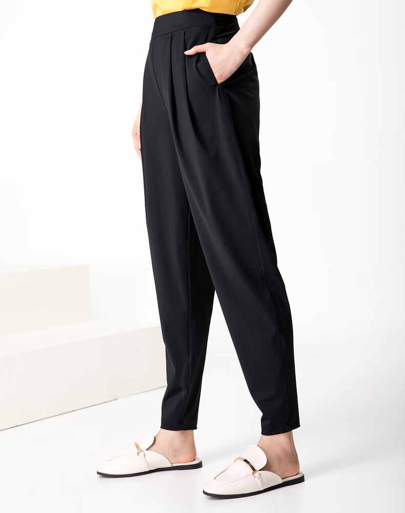 yifini易菲韩版高腰萝卜裤宽松薄款长款休闲裤垂感束脚裤女夏季2104k