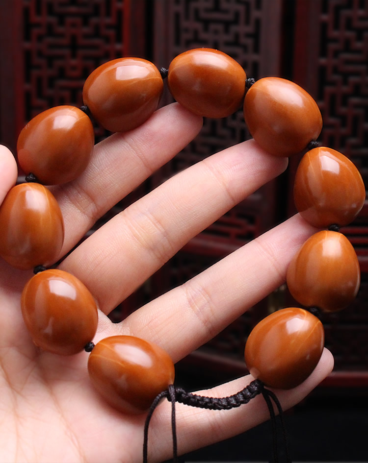 浮雕无相佛橄榄核雕手串苏工名家纯手工雕刻大籽铁核橄榄胡【图片