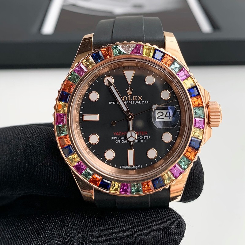 【二手95新】劳力士/rolex 游艇116655后钻 彩虹圈 自动机械 男士腕表