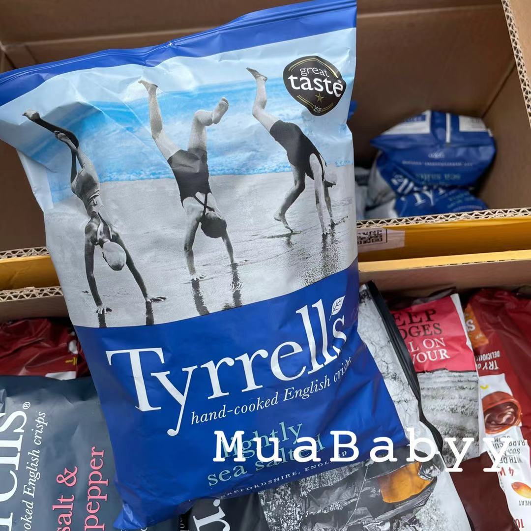 英国tyrrells泰瑞甜椒味手工薯片150g进口零食海盐黑胡椒