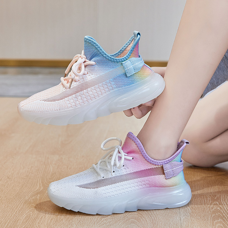 熊脑袋女生中学生初中生休闲鞋透气软底学生女鞋运动跑步鞋高中生鞋子