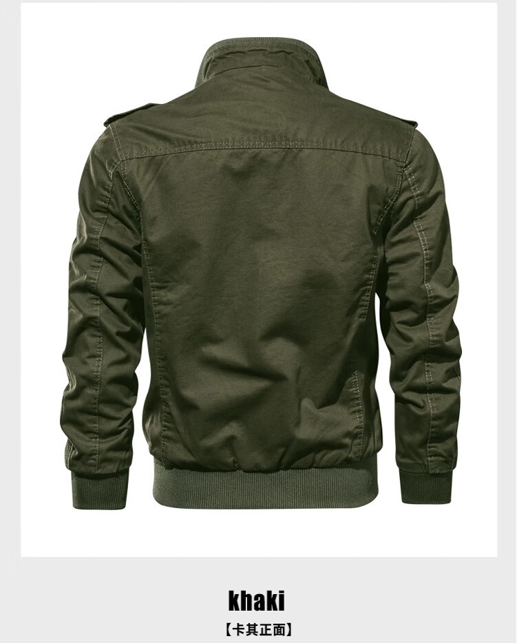 飞行员夹克男士工装潮美国空军飞虎队二战ma-1短款宽松外套男 黑色-加