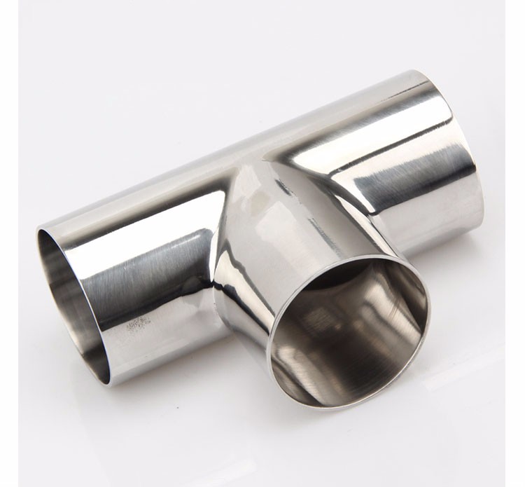 卫生级焊接三通304不锈钢等径t型管接头内外抛光镜面管件304Φ1332