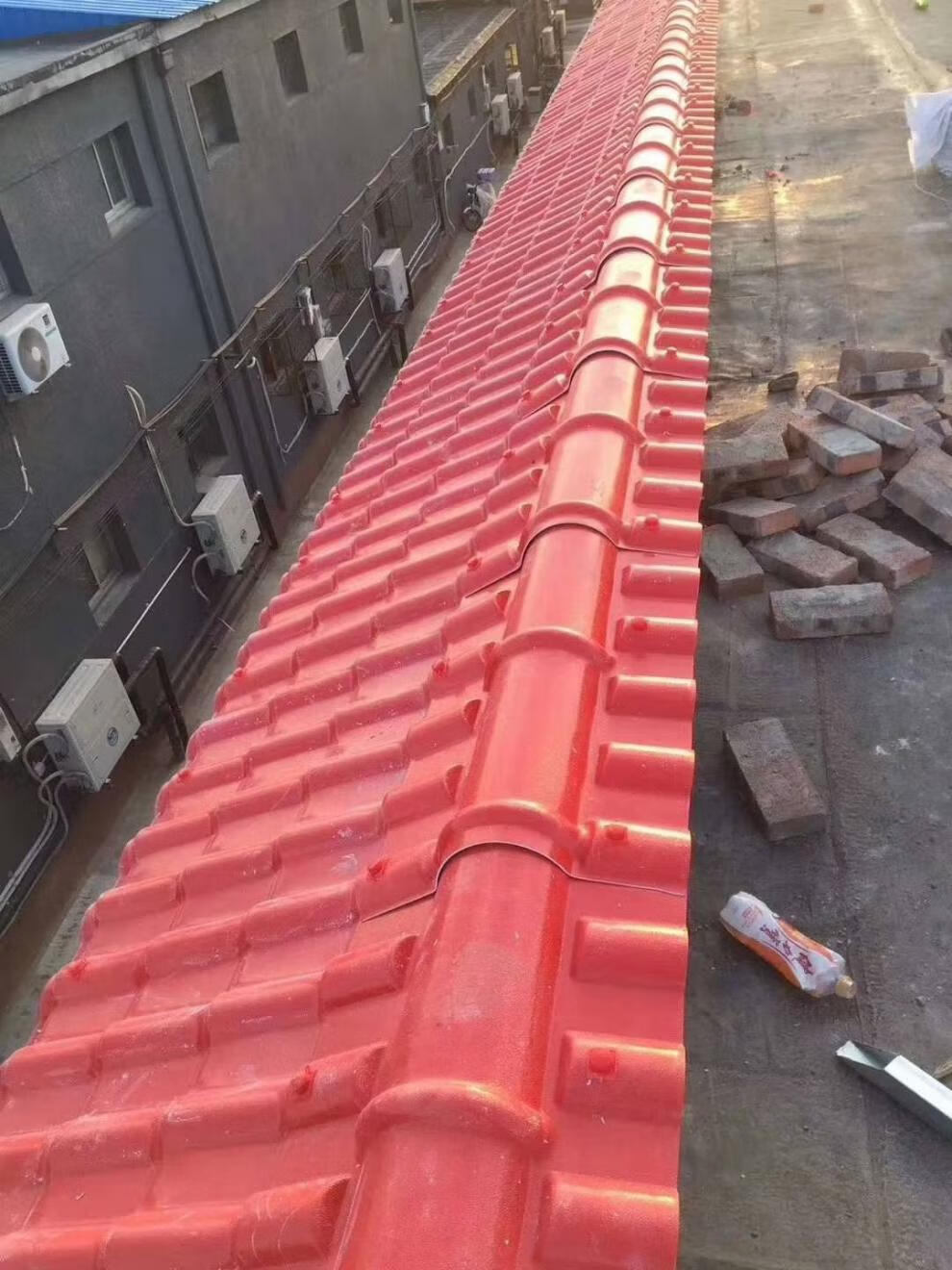 定制屋脊瓦树脂瓦正脊盖帽帽头门楼亭子四坡五脊别墅造型配件屋脊梁瓦