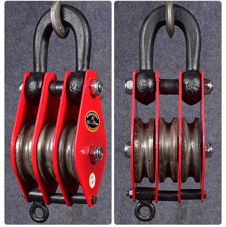 起重滑车吊钩吊环省力滑车//吨多轮动滑轮组配件三轮滑车 10吨双轮