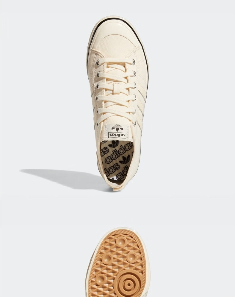 adidas官方阿迪达斯三叶草nizza男女经典帆布鞋gx8 海军蓝/米白 35.