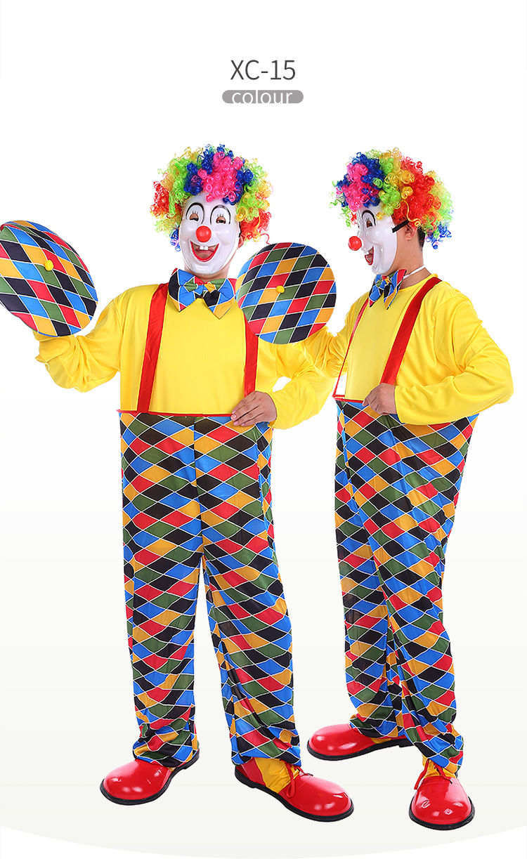 六一节儿童节表演服饰演出装扮男女款小丑服装小丑衣服套装 xc-11小丑