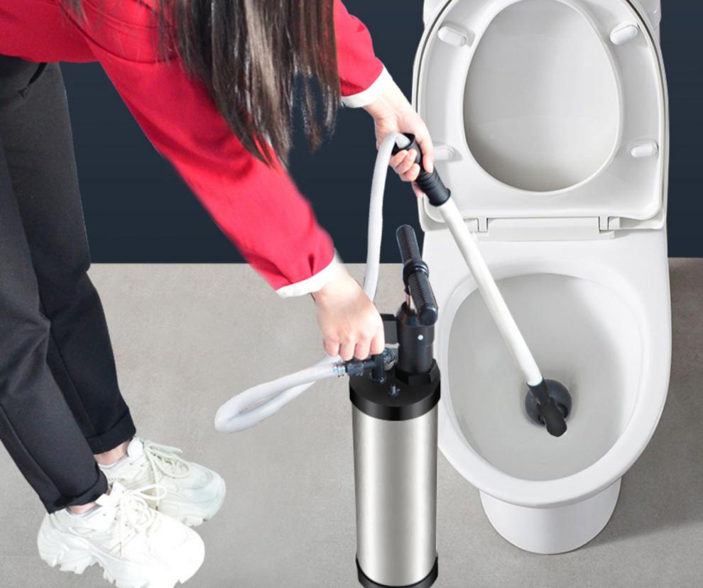 2022新款管道疏通器高压一炮通套装高压一炮通下水道疏通神器捅马桶吸