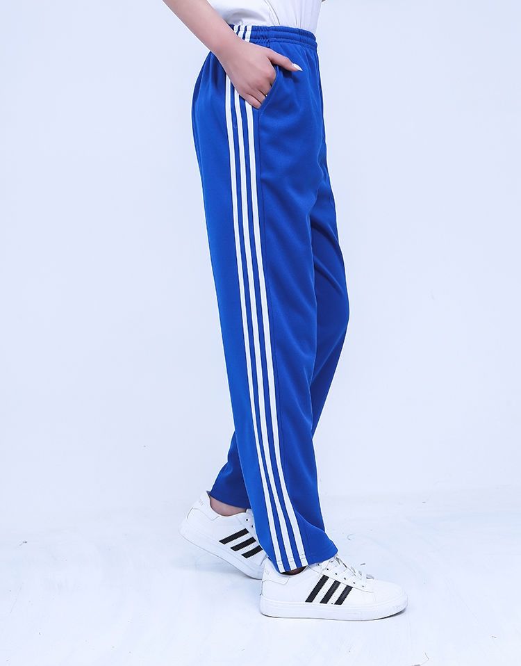 学生校服裤子蓝色两道杠运动休闲裤小学初中高中生运动春秋长裤sn1714