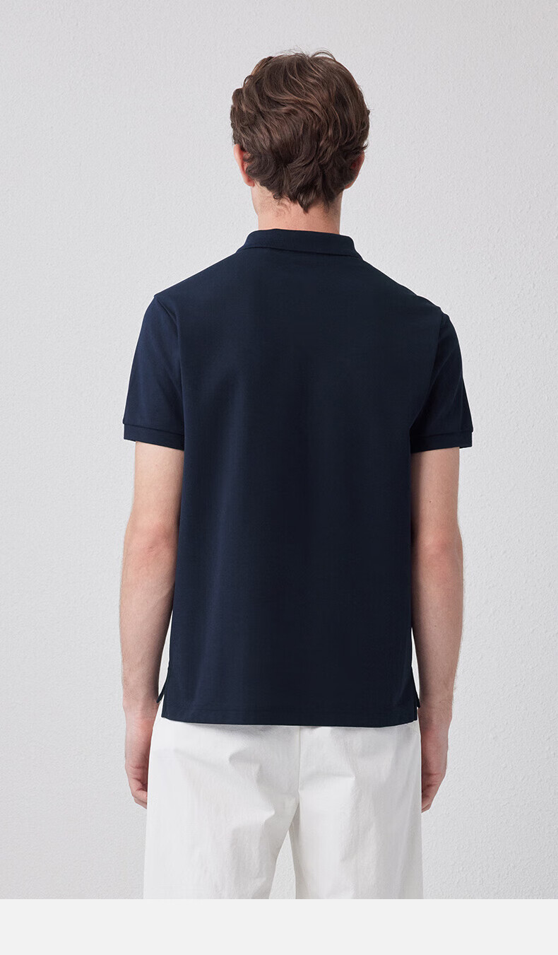 HAZZYS Men's Clothing, Summer [Cooling/Antibacterial/Mite-Proof] Short-Sleeve Polo Shirt for Men ASTZE0BBE23 5