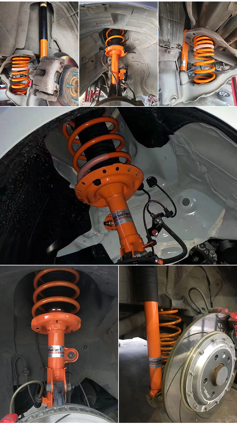 eddy运动避震套装避震器短弹簧降低车身非绞牙氮气汽车改装悬挂低趴